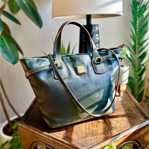 Dooney & Bourke Leighton Florentine Leather Satchel Ivy Green